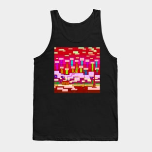 Snowy neon cube plain Tank Top